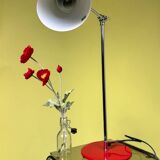 Vintage chrome & red lamp