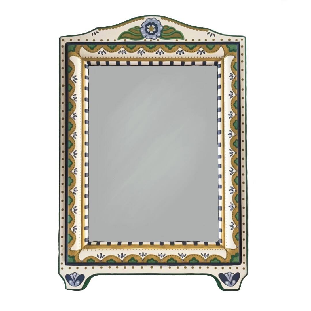 Hand painted floral mirror
