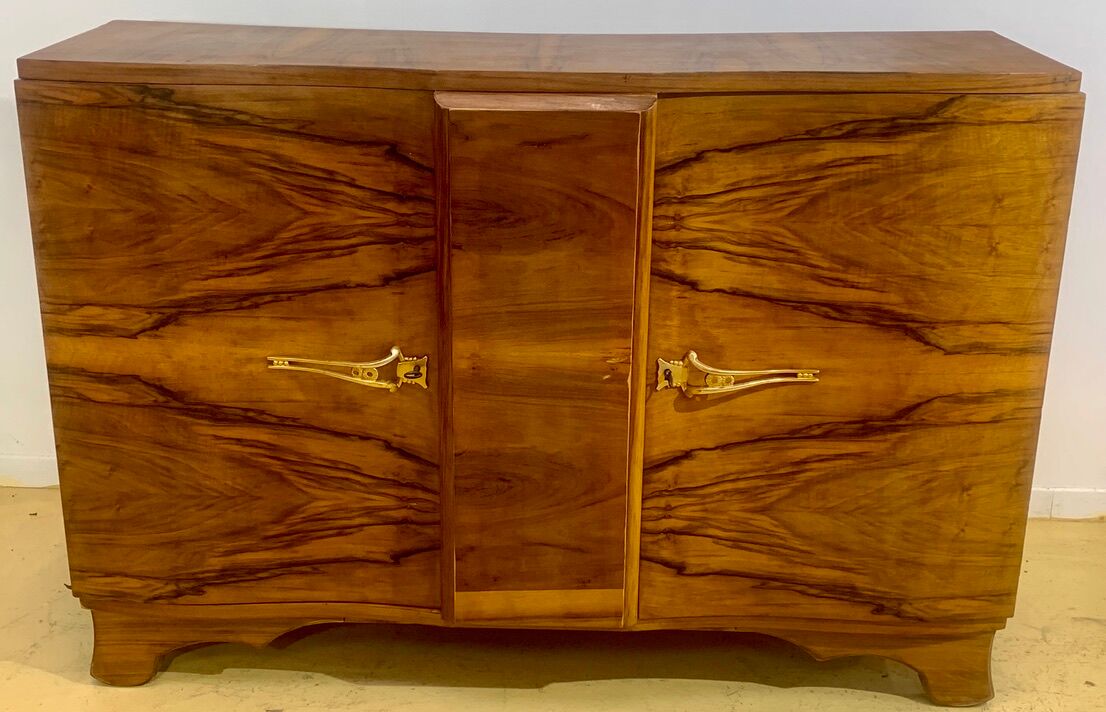 Buffet époque art déco 1920 à décors marqueté de fleurs