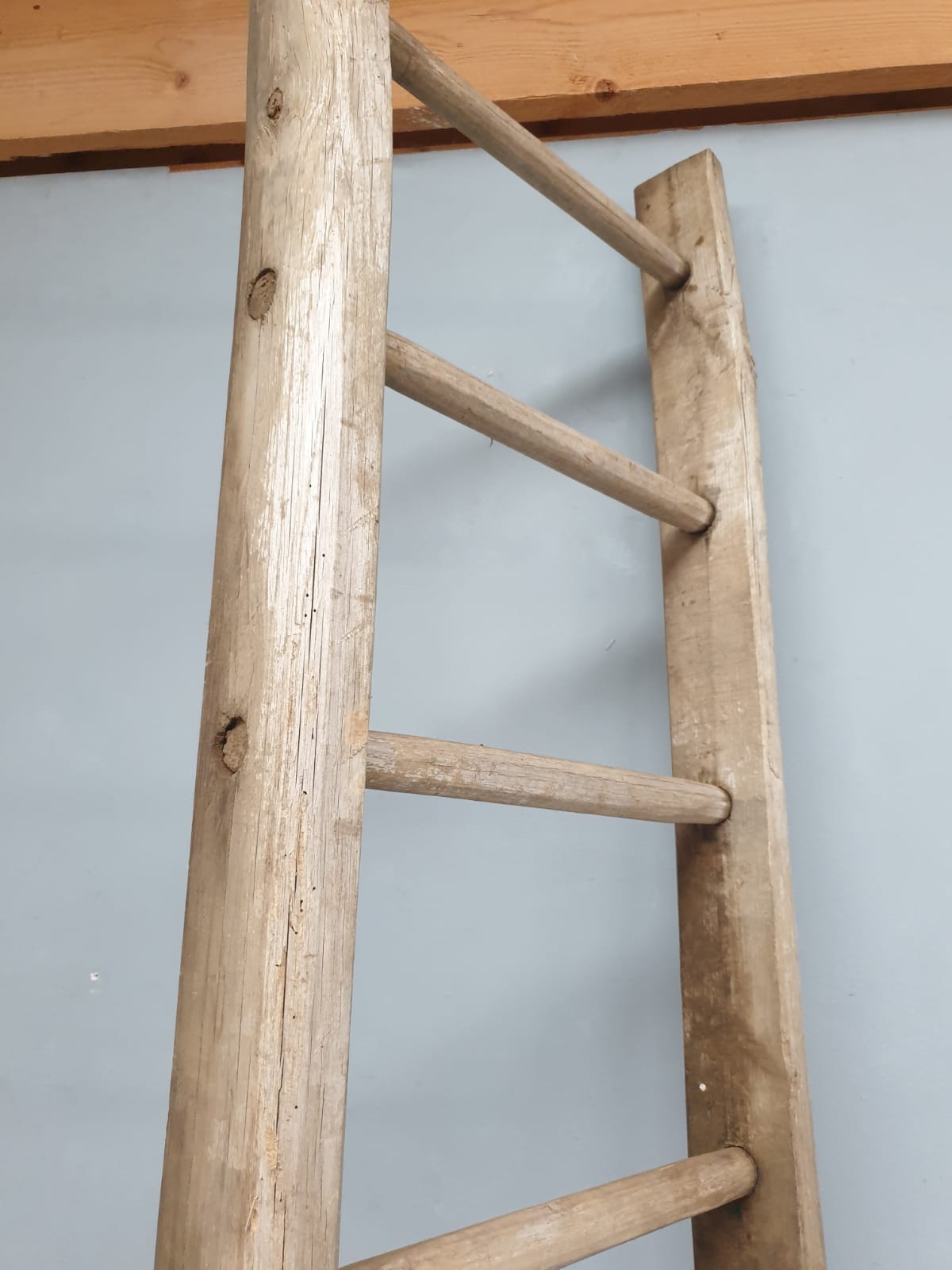 Antique oak ladder
