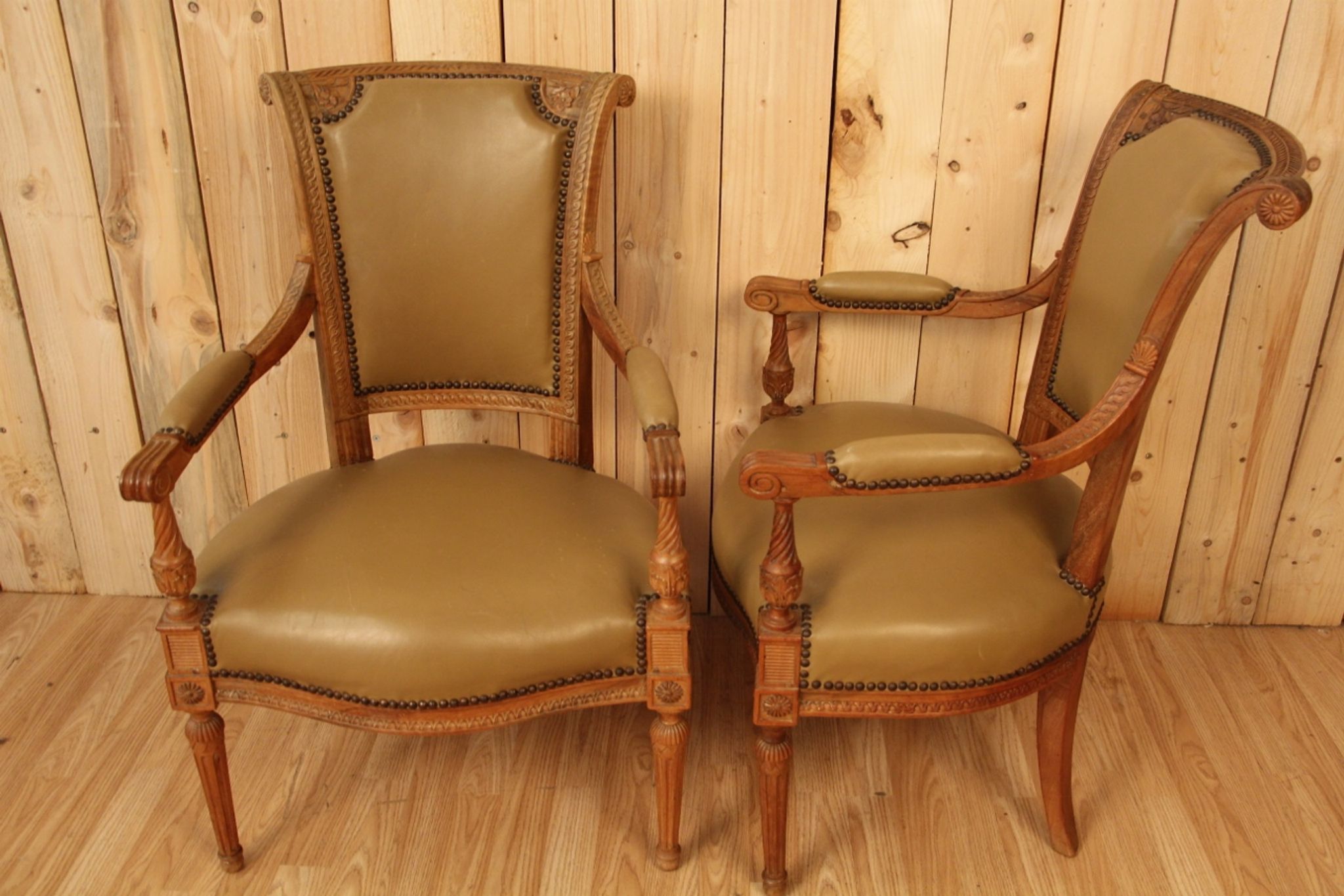Pair of armchairs Louis XVI Directoire XVIIIth