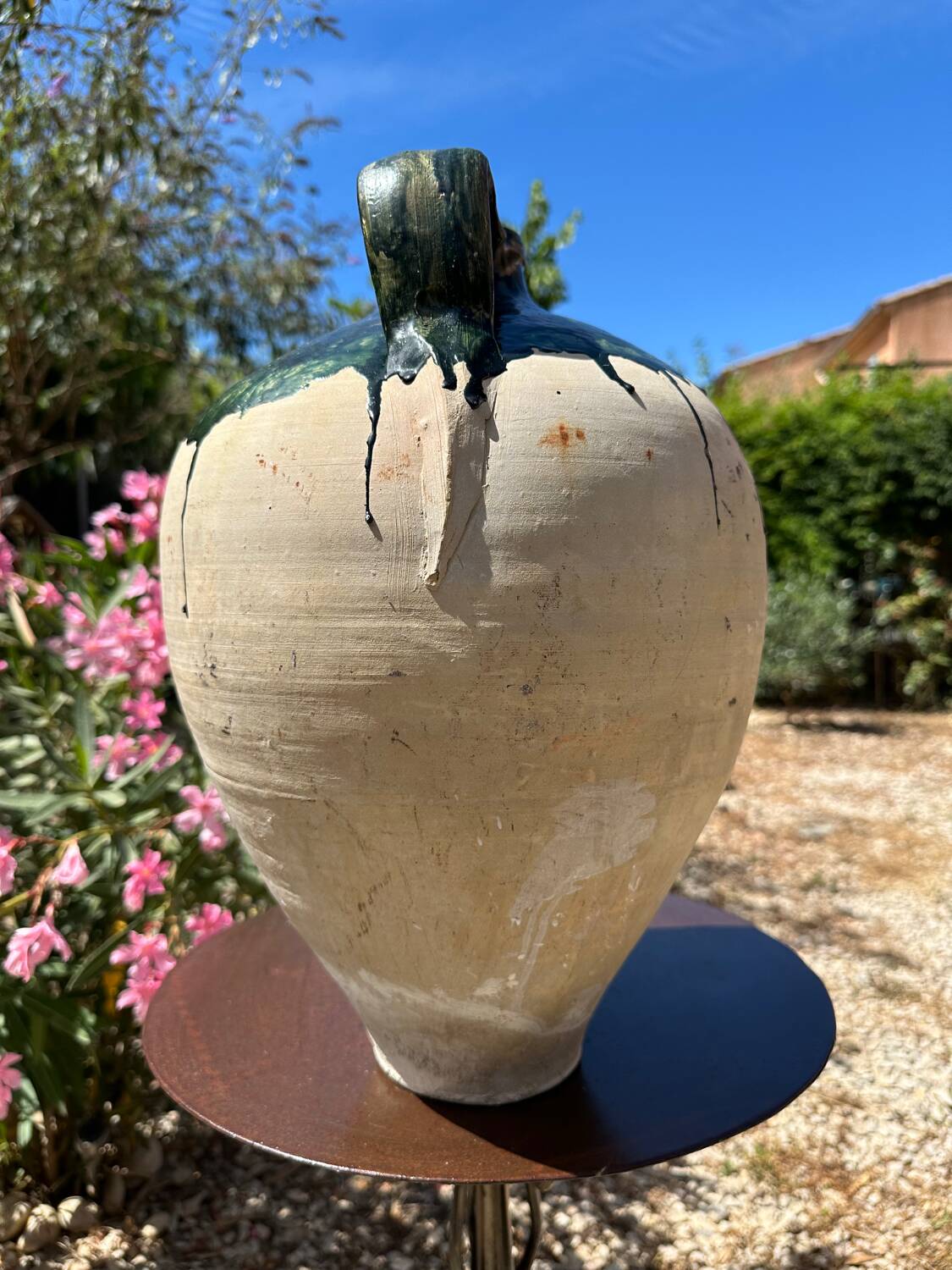 Terracotta pottery jug
