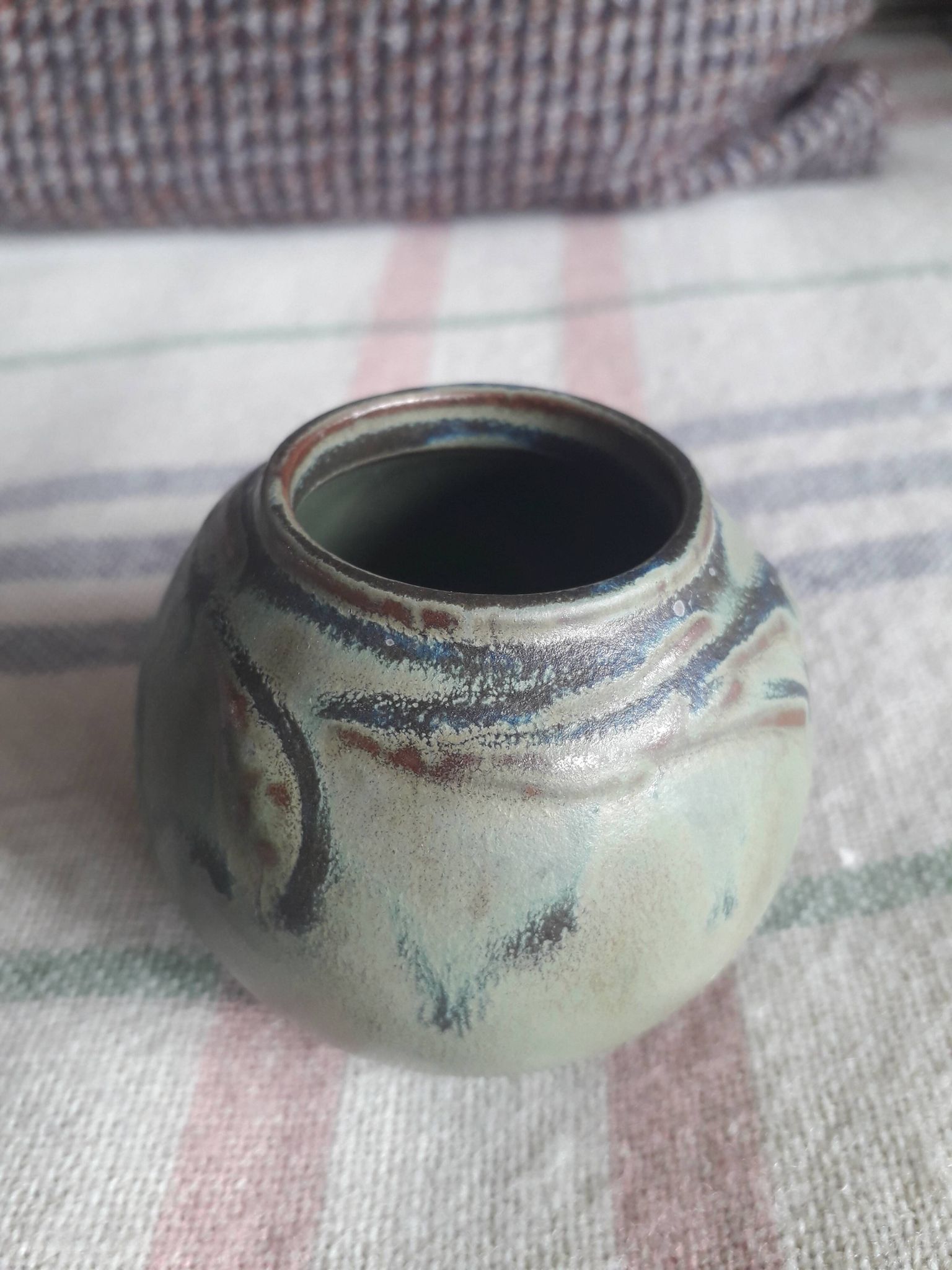 Very original Denbac ceramic vase.