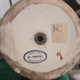 Hand-painted lamp by Geo Martel.