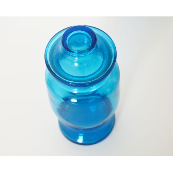 Pot apothicaire verre bleu Lever vintage | Selency