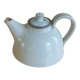 Vintage artisanal style glazed pottery teapot