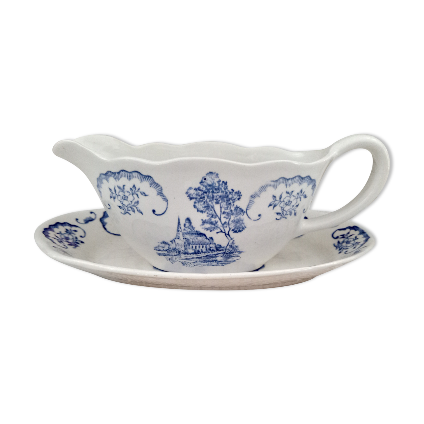 Saucière with its resting place Digoin Sarreguemines model Bernadette