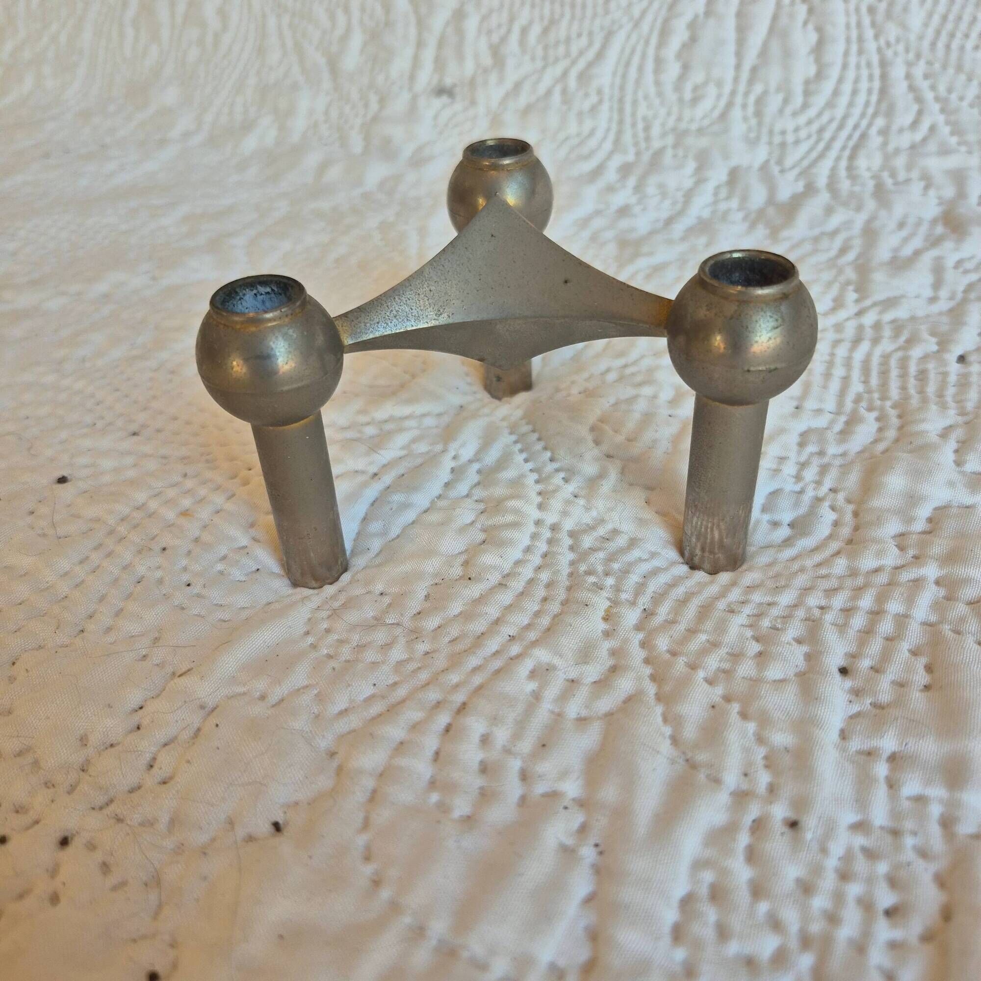 Pair of modular vintage candlesticks – attributed to Nagel S22