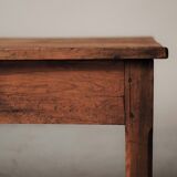 Large antique table in solid pine – France, around 1900