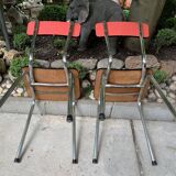 Red formica chairs