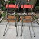 Red formica chairs