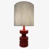 Mid-Century Modern Red Ceramic Table Lamp, 1960s