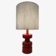 Mid-Century Modern Red Ceramic Table Lamp, 1960s