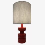 Mid-Century Modern Red Ceramic Table Lamp, 1960s
