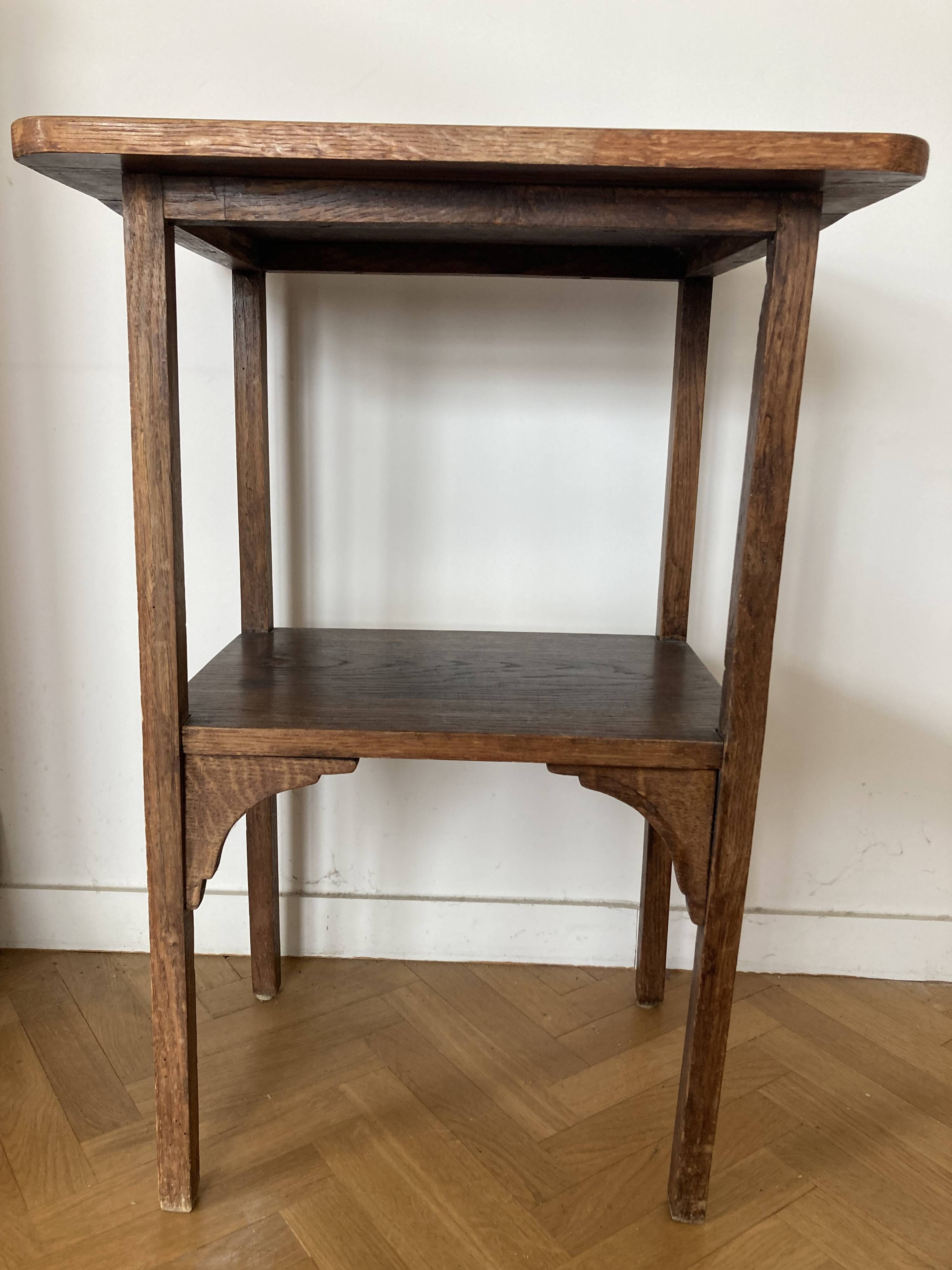 Side table harness console 30s vintage solid wood