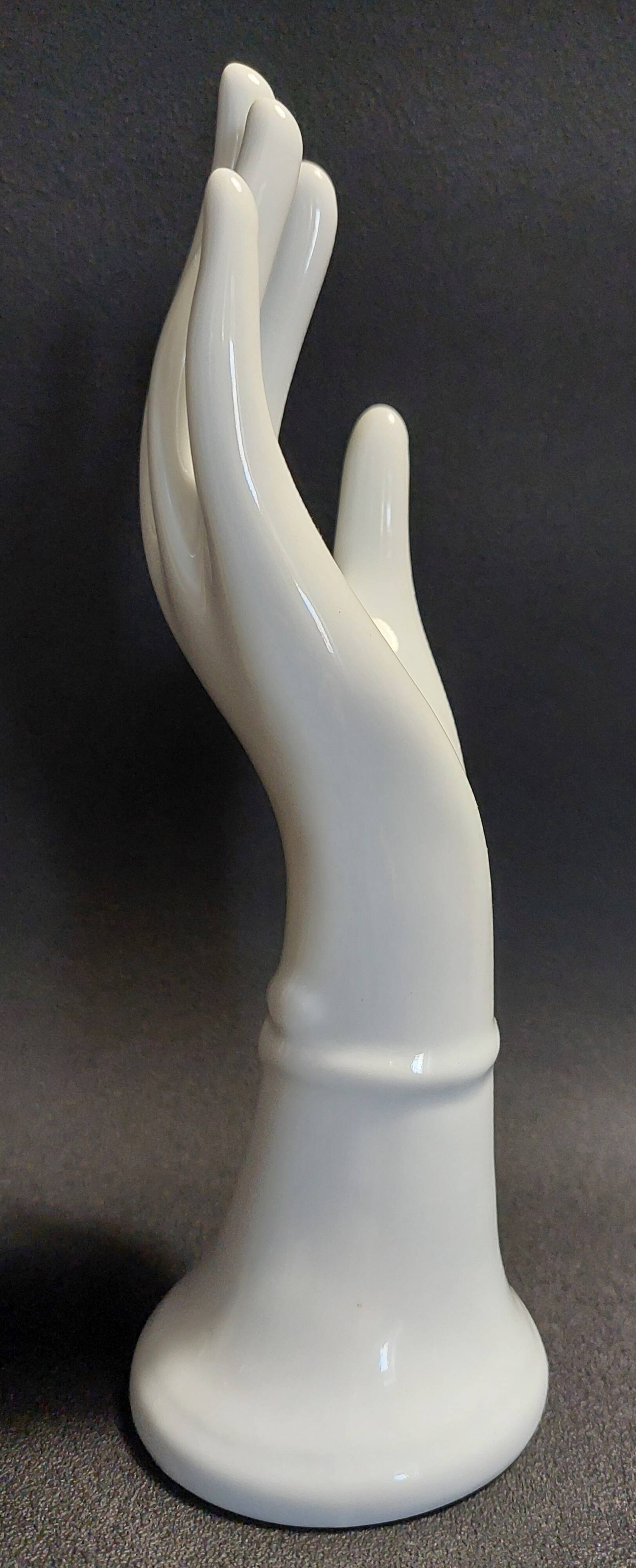 White porcelain soliflore ring holder Limoges France 20th century