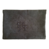 Antique damask tablecloth, monogrammed PT and dyed - 225x160cm - Métis
