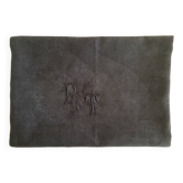 Nappe ancienne damassée, monogrammée PT et teinte - 225x160cm - Métis