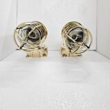 Nautical Ship Marine Solid Brass Passageway Bulkhead Light With Junction Box With Wire