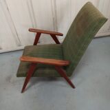 Set 3 armchairs compass feet