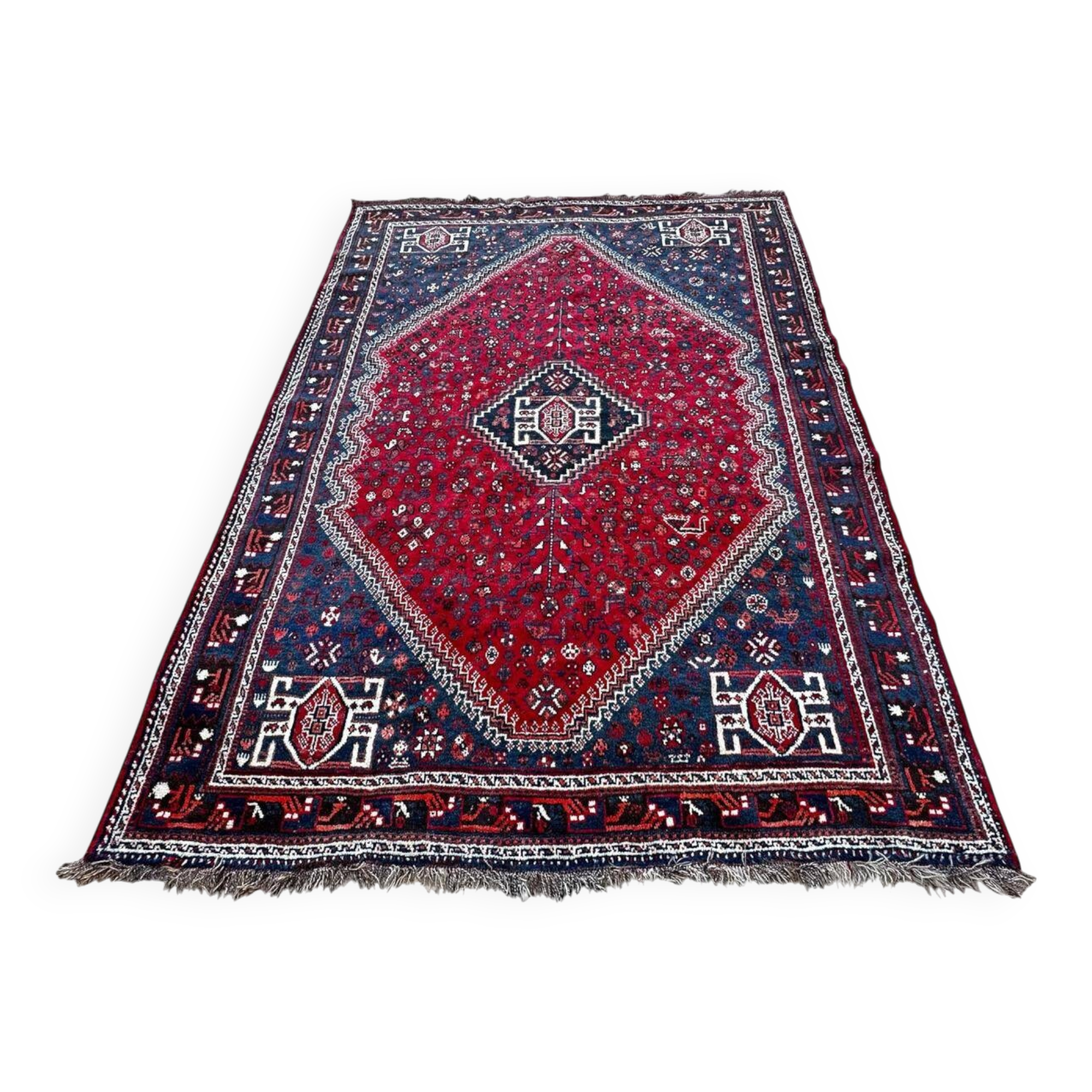 Handmade Persian Shiraz carpet 2m x 3m