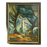 Expressionist landscape painting