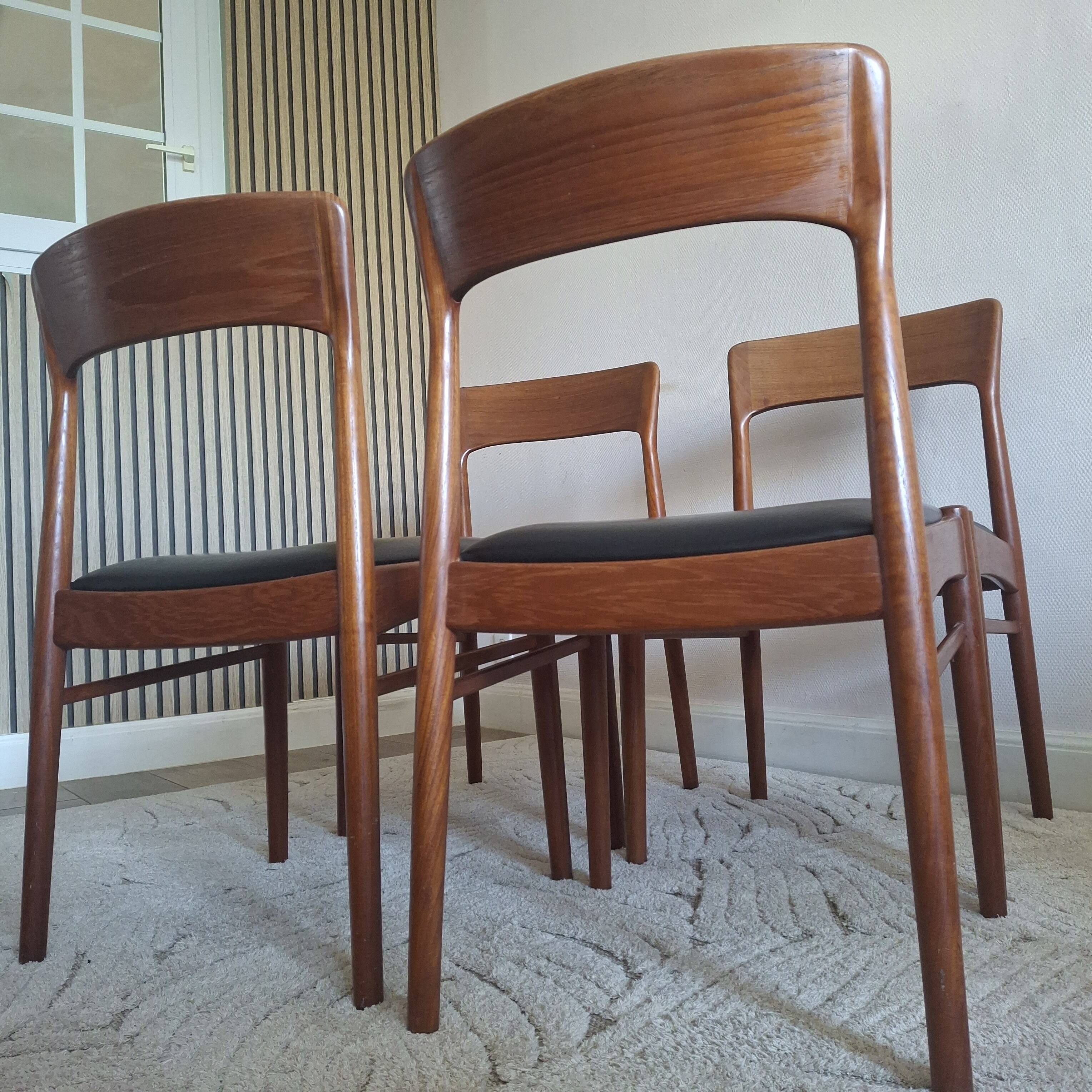 Danish dining chairs by Kai Kristiansen K.S.