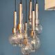 Suspension cascade chrome et verre