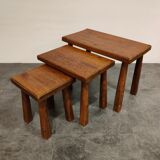 Brutalist pull out tables, 1970