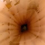 Art Deco ceramic vase in pink marble style