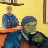 Painting 70's "The bistro"