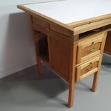 Large oak architect desk / table 1940's
