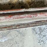 Antique Louis-Philippe Mirror, 19th Century, Shabby Silver Patina