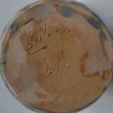 Candle holder flamed sandstone Dubois vintage