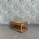 Storage bench in wood and straw (renovated)