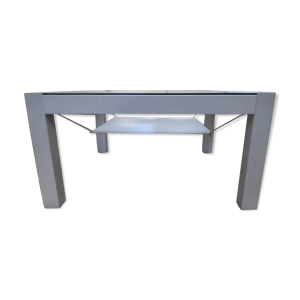 Table basse design année 80 métal