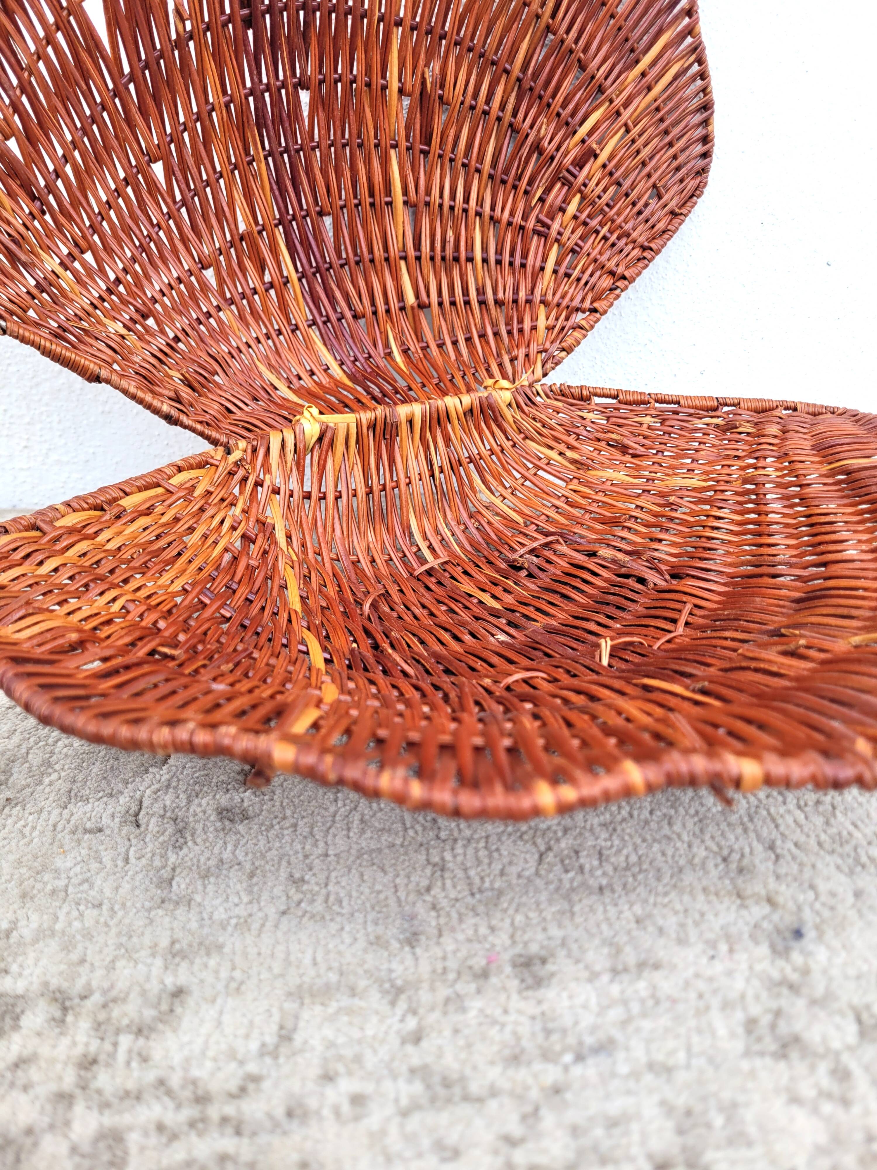 Rattan shell basket