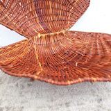 Rattan shell basket
