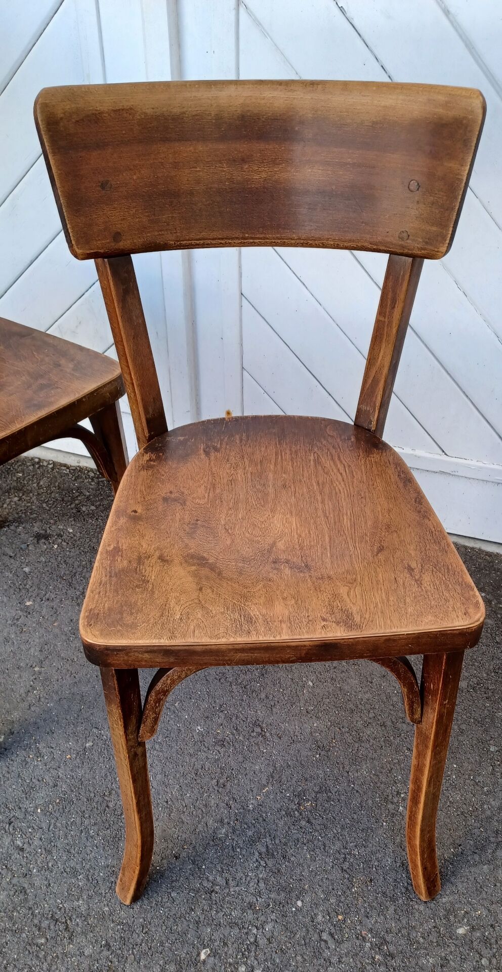 Pair of Baumann bistro chairs