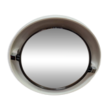 Round tilting mirror with light from 1970 (62cm)