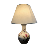 Vintage faience lamp with bird décor