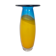 Vase bleu et jaune de Siem van de Marel pour Leerdam, années 1980