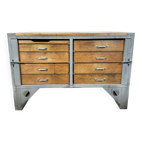 Vintage Grey Industrial Chest of Drawers, 1960s