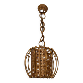 Bamboo rattan suspension from the 1960s.