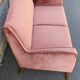 canapé 2 place en nubuck style 1950/60 pieds inclinés