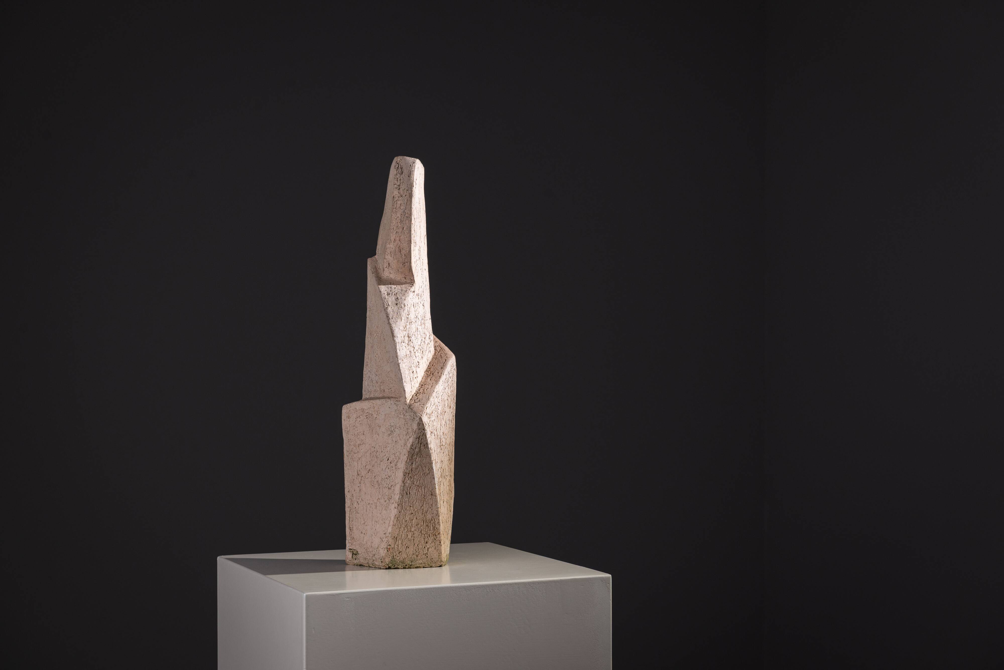 Large abstract monolithic sculpture