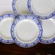 6 flat plates from the Boch Frères La Louvière porcelain model Dina