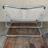 Old folding metal chrome back