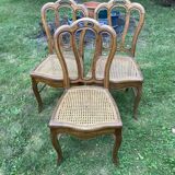 6 louis philippe cannate chairs
