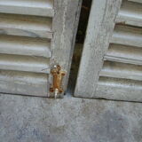 Old wooden slatted shutters